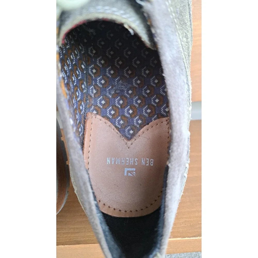 Ben Sherman Men's Grey Suede Wingtip Oxford Dress Shoes Size 13